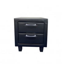 Albany With 2 Drawers Bedside Table Black 